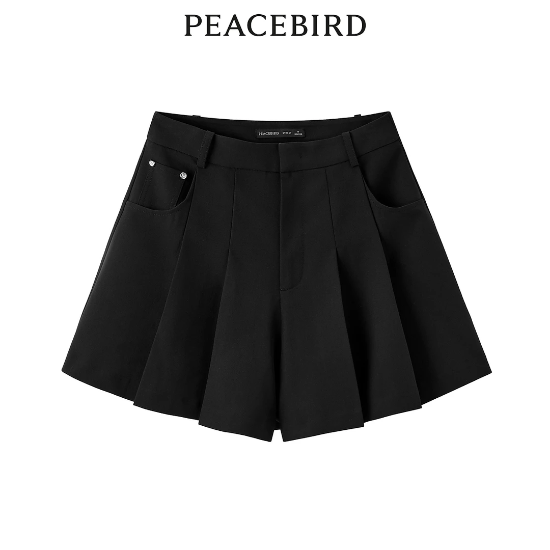 太平鸟新款显瘦时尚百褶百褶裙裤A3GCD3221