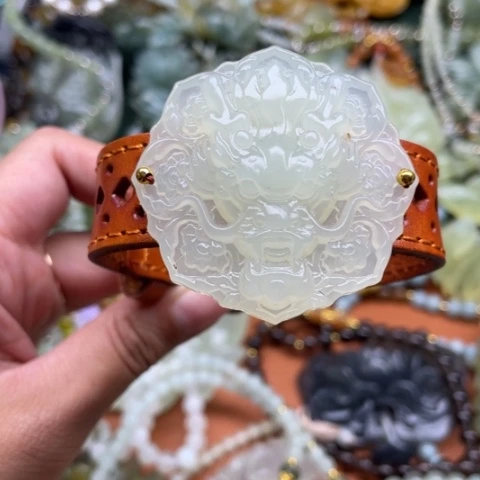 蛇纹石玉手牌合金