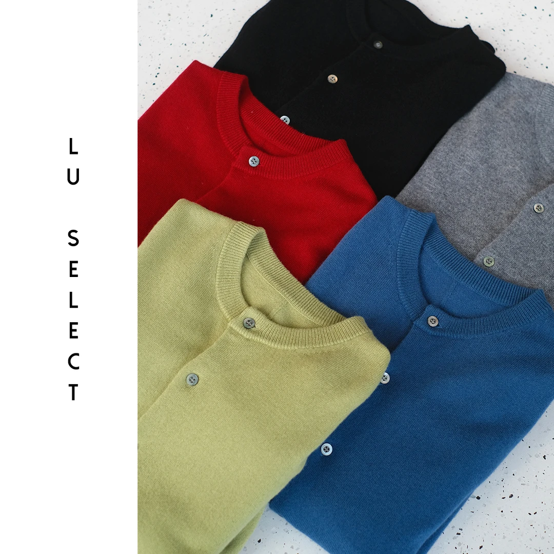 Lu SELECT【冬日多巴胺】100%美丽诺羊毛极简宽松针织开衫 男女同款