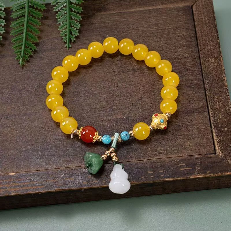 新款福禄好运连连葫芦莲蓬手链S156