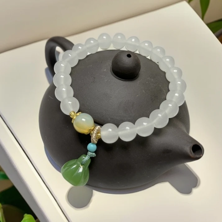 非金属玻璃手链 【莲蓬】新中式莲蓬国潮好运莲莲手链S140