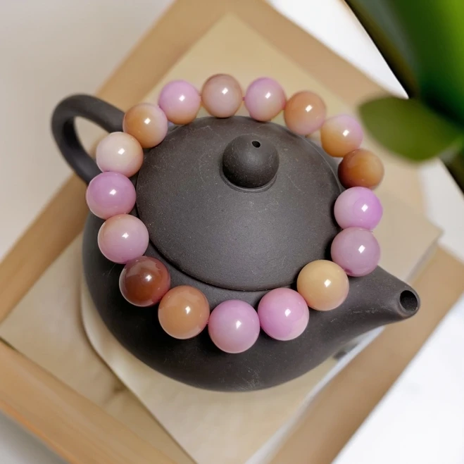 紫薯芋泥菩提根手串绕指柔文玩念珠S145