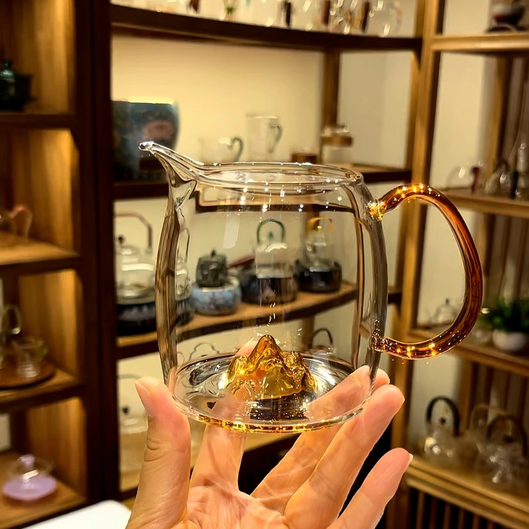 350ml北大史观山公道杯分茶器茶海分茶杯高硼硅玻璃耐高温