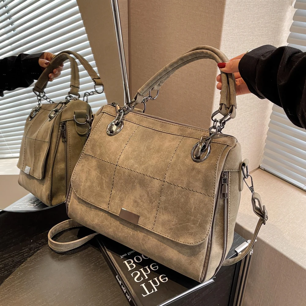 今年流行包包女大容量2023新款夏季百搭磨砂斜挎包手提通勤托特包