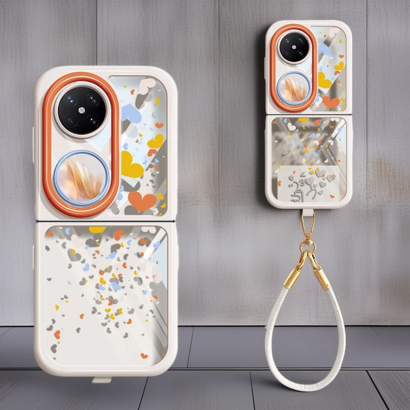 ins风手机壳华为pocket2magicvflip荣耀腕带适用手绳日韩新款小米