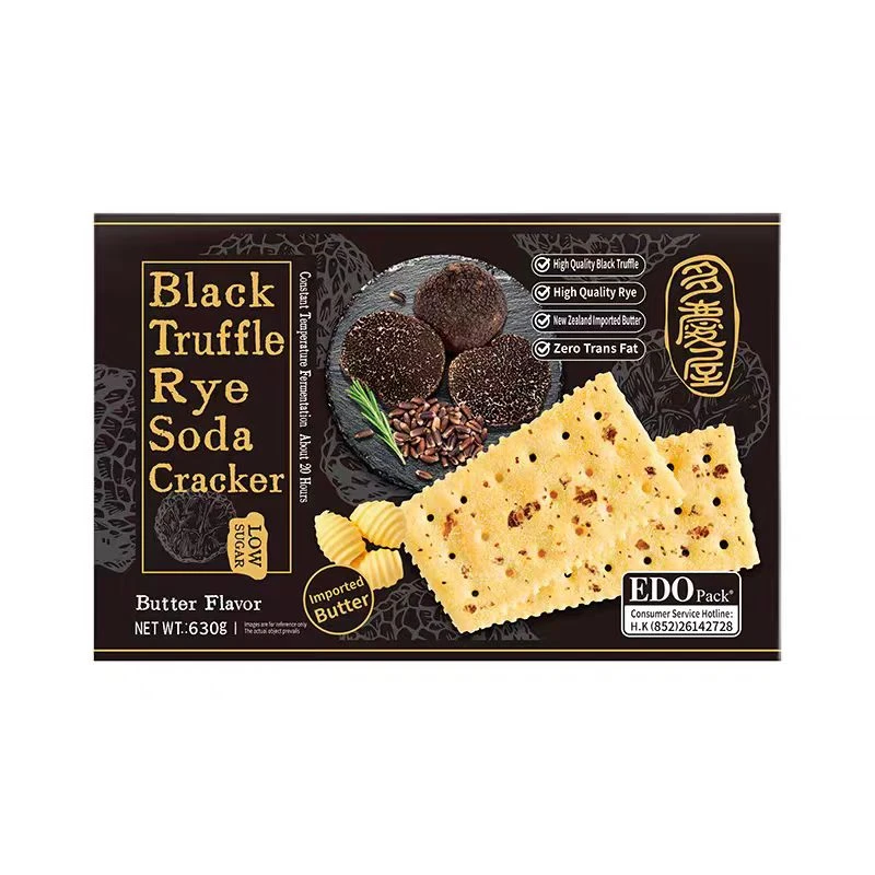 EDO黑松露苏打饼干黑麦松茸味黄油办公室休闲早餐代餐低糖整礼盒