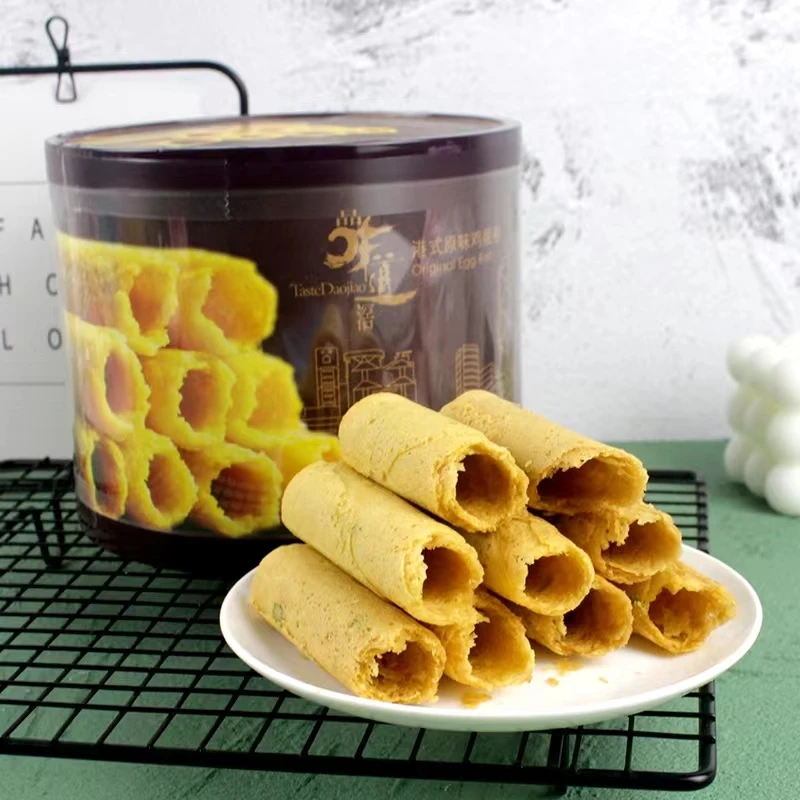 【2罐】华臻栈港式鸡蛋卷原味罐装味蛋卷饼干休闲零食网红酥心卷