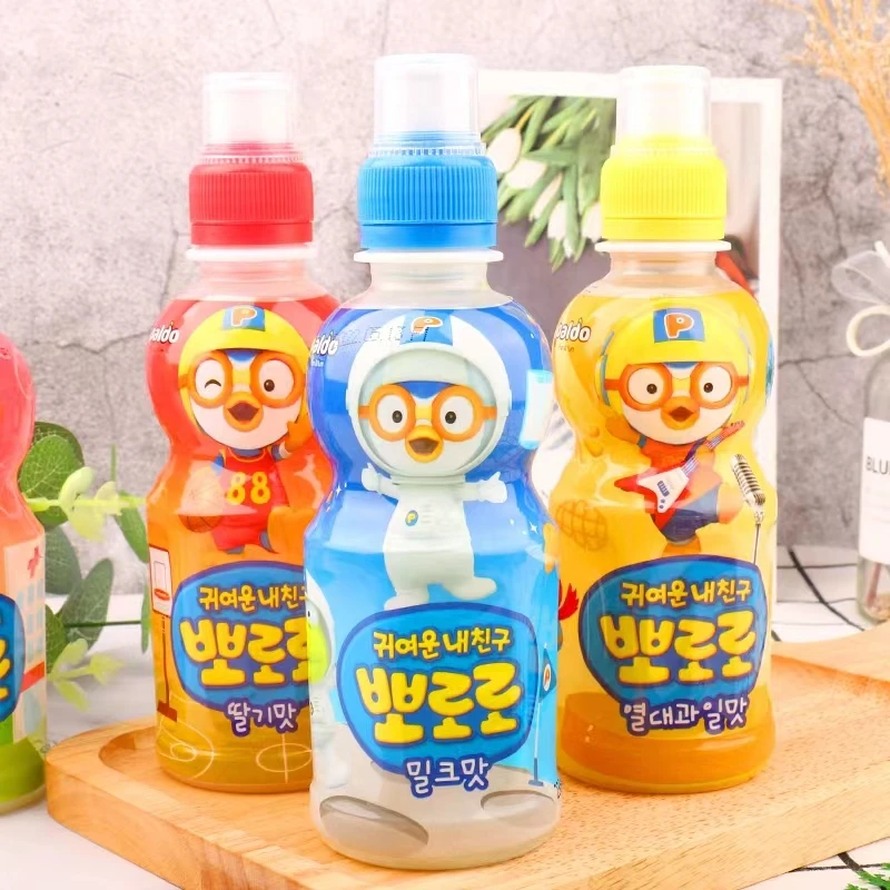 【2瓶起卖】韩国进口儿童饮料啵啵乐果汁235ml水果味芒果香蕉营养