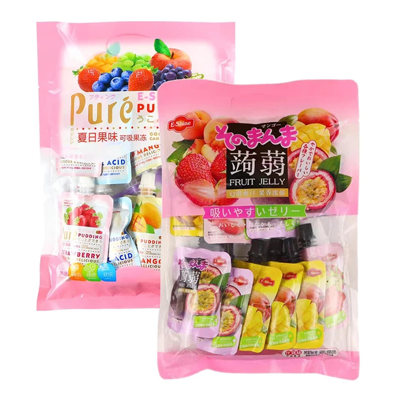 一莎夏日果味可吸果冻综合水果味儿童零食吸吸果冻休闲食品