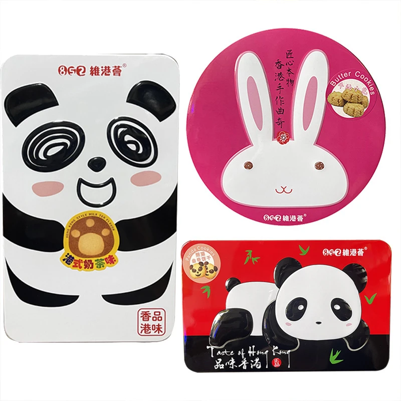 【临期特价】香港852维港荟原味曲奇熊猫曲奇礼盒装送礼饼干零食