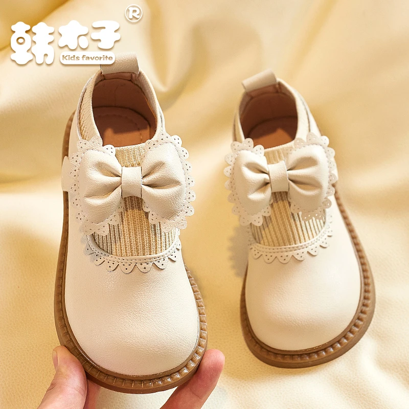 女童皮鞋女童鞋2024新款软底儿童小皮鞋女春秋女孩英伦单鞋公主鞋