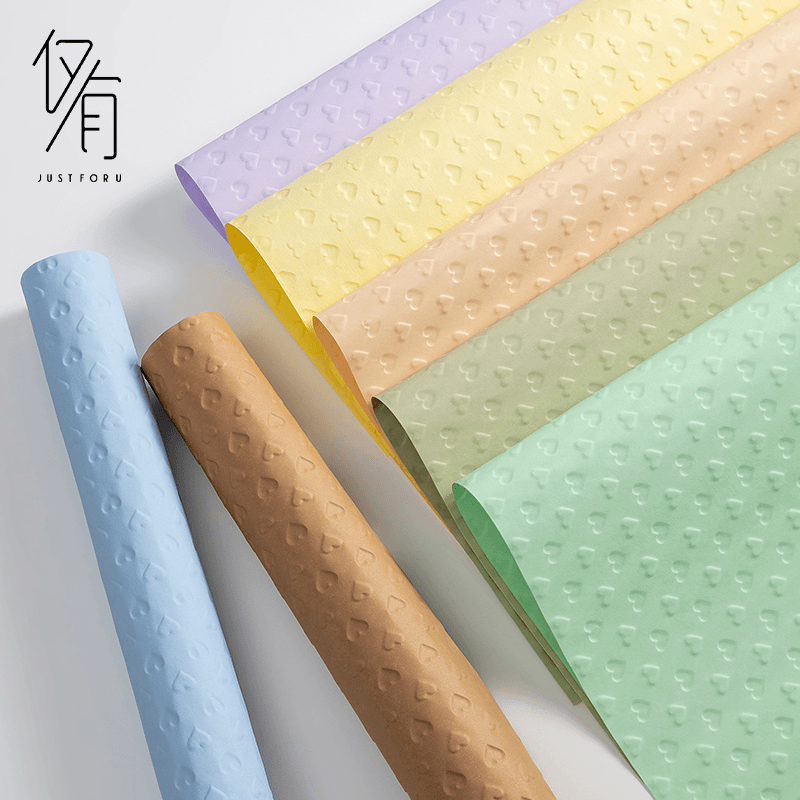 【仅有】七夕新品浮雕风华系列爱心防水耐撕包装纸鲜花包装花店资材