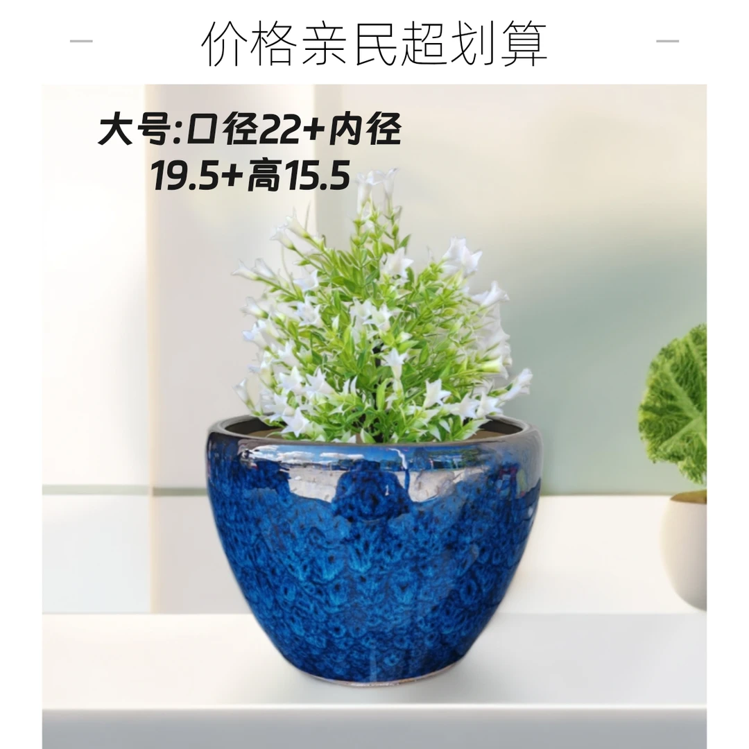 花盆陶瓷特大质量包赔特大号直睡莲盆多彩品质优惠多肉大口径