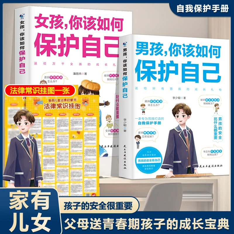 【艺良专营】男孩，你该如何保护自己10-16岁男孩要学会强大自己挂图