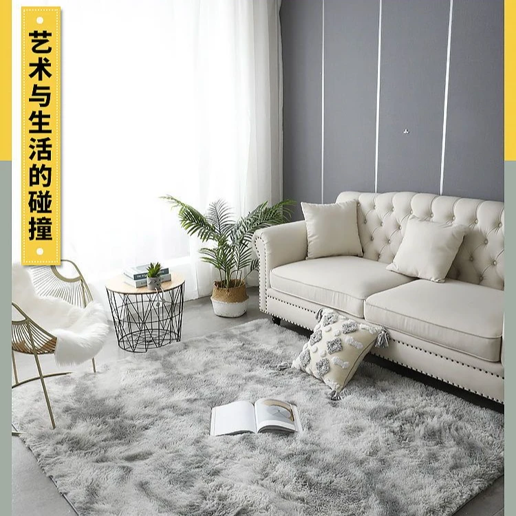 专用丝毛现代客厅卧室床边定制满铺地毯可爱网红拍照飘窗柔软地垫