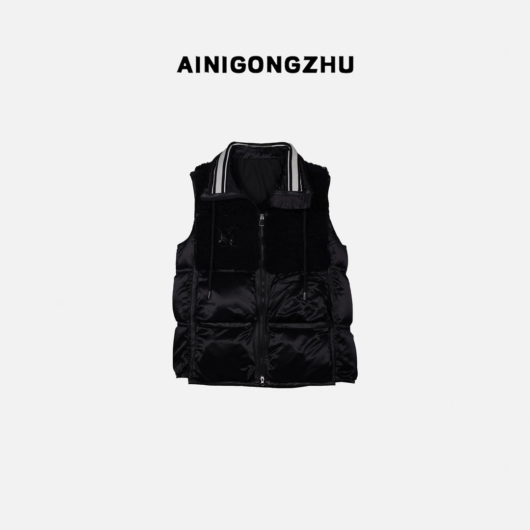 AINIGONGZHU/艾妮公主2023设计款高定醋酸女装鹅绒服外套23636-1