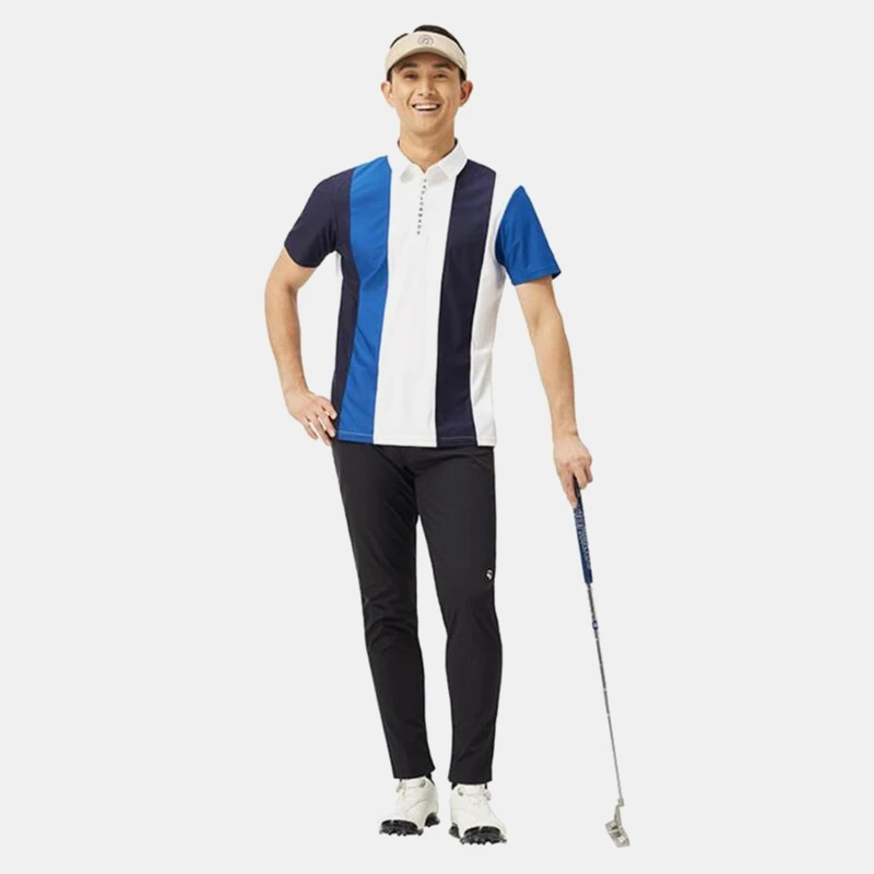Taylormade/泰勒梅高尔夫男士运动短袖时尚拼接T恤golf休闲POLO衫
