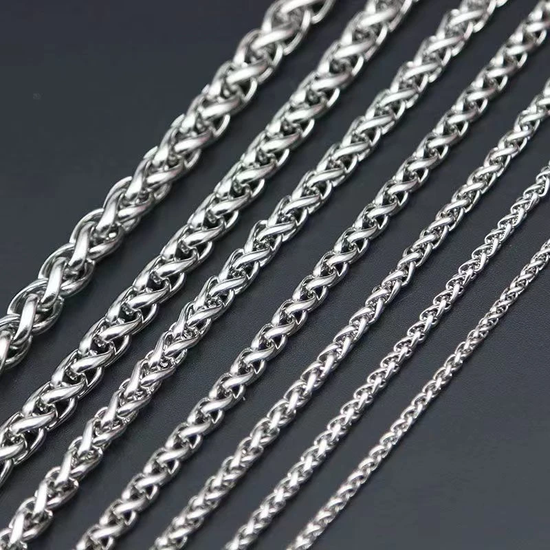 钛钢项链 龙骨链钛钢项链花篮链不锈钢链条锁骨链子男女士饰品链