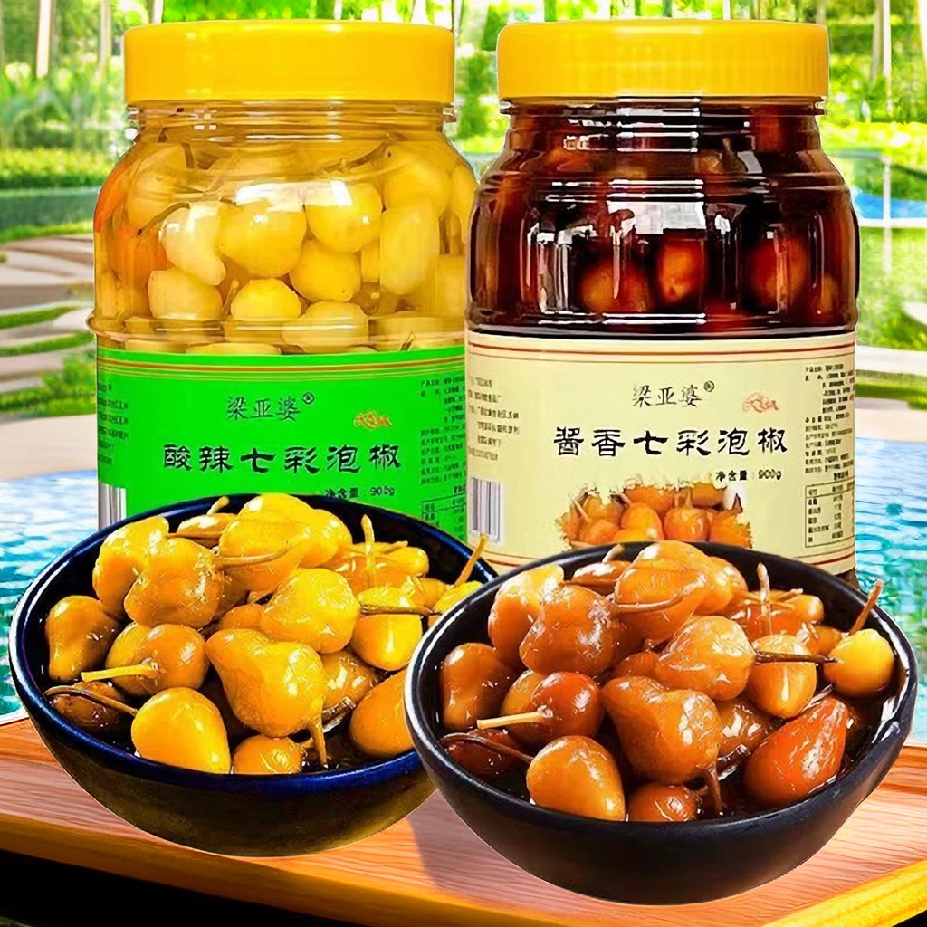 广西特产七彩泡椒腌制灯笼椒新鲜酸脆香辣下饭传统泡菜