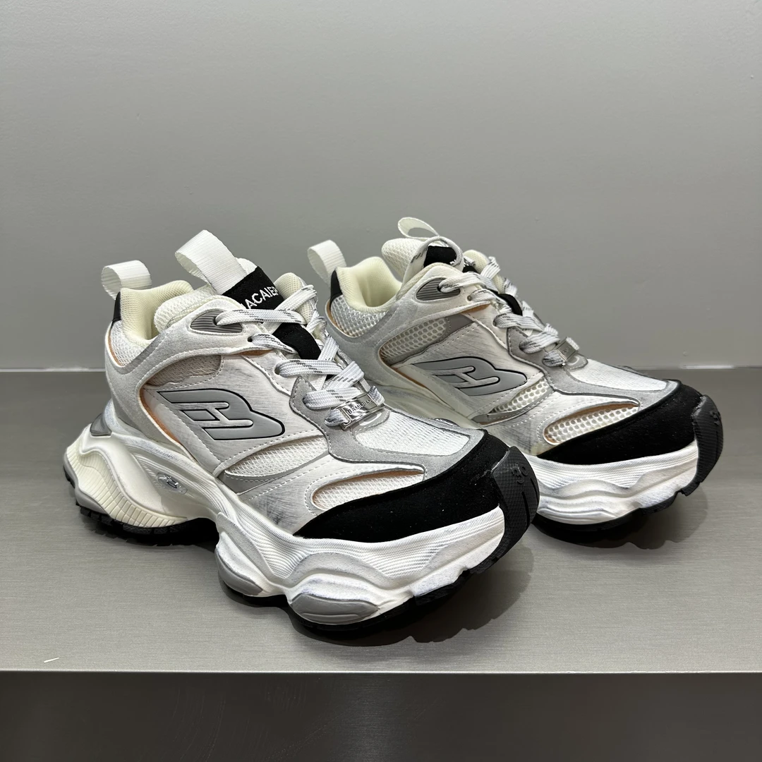 【佳佳推荐】2024秋季新款YF23881洋气百搭6cm显瘦高厚底潮酷老爹鞋