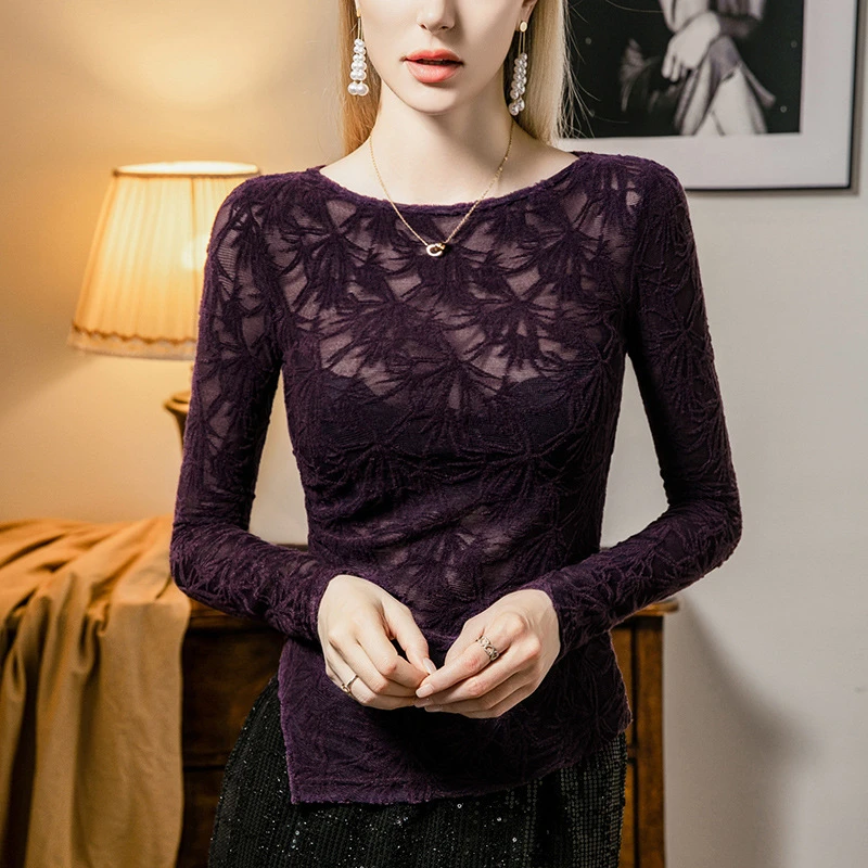 2025早秋新款韩系下摆不规则开叉收腰设计感显瘦百搭斜肩长袖T恤