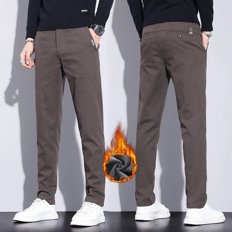 2025秋季新款男士休闲裤修身百搭直筒裤简约时尚弹力休闲裤男款