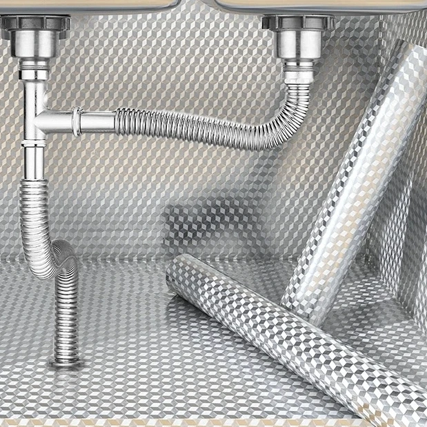 橱柜防潮铝箔纸厨房防油防水贴纸防火耐高温加厚耐磨自粘贴墙壁纸