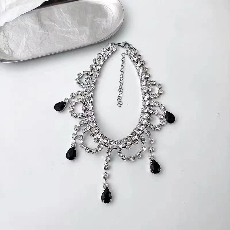 钛钢项链 项链夸张表演性感锁骨链气质项链颈链礼服配饰女短款