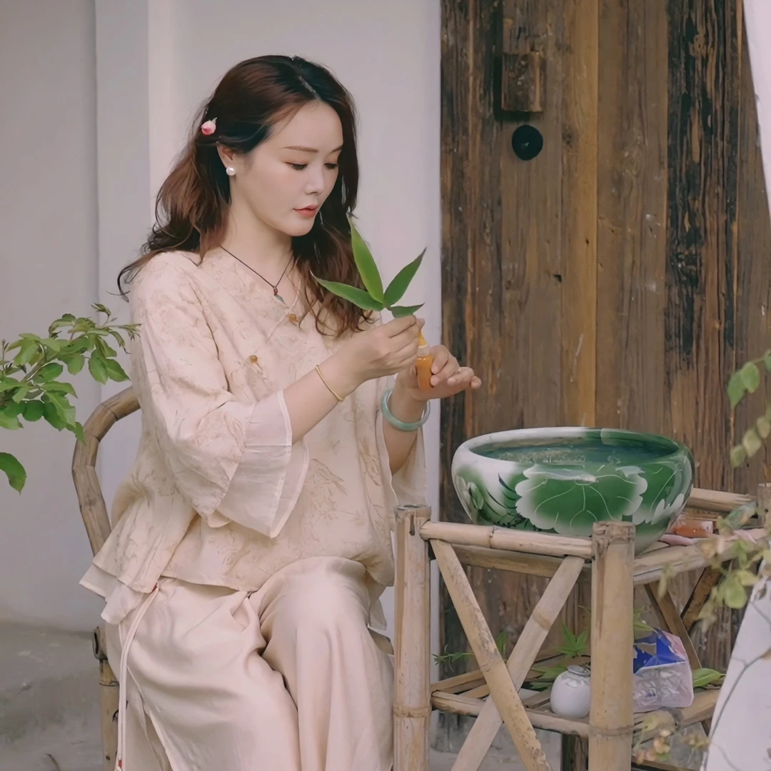 【惬意】双层上衣套衫衬衫短袖复古新中式国风禅意文艺宽松斜襟