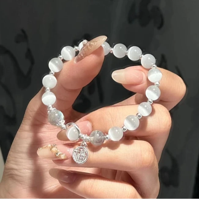 ins小众月光福牌手链白色小狮子小众义乌小高颜值手链