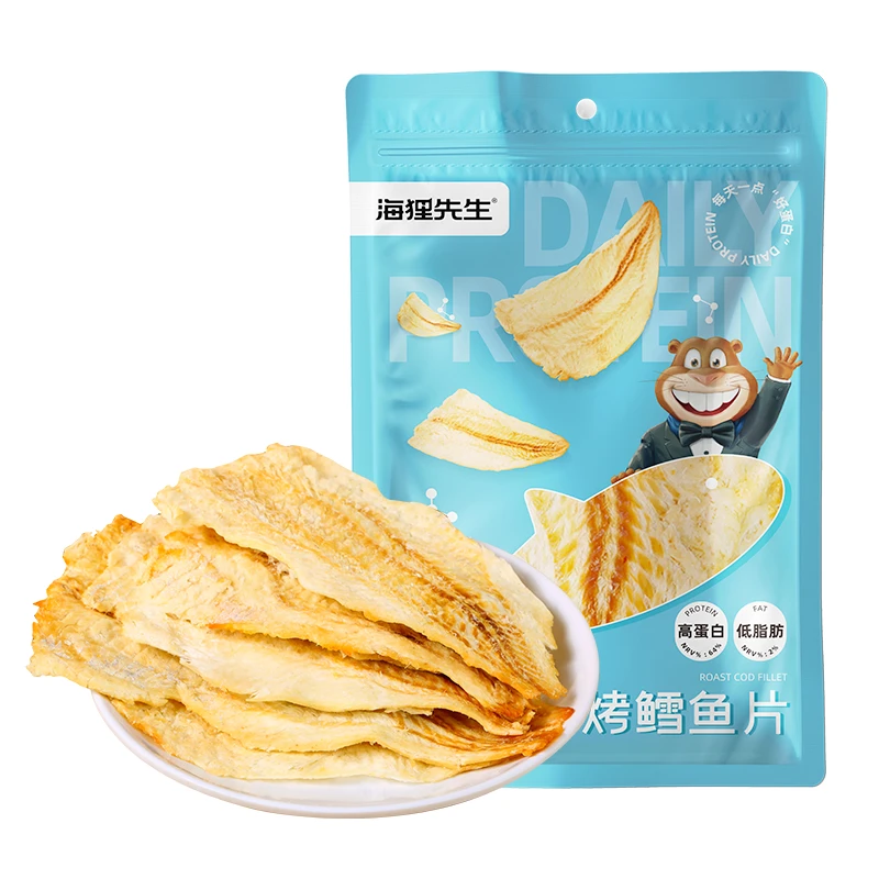 海狸先生海狸先生高蛋白低脂肪休闲即食零食香烤鳕鱼片45g*3袋