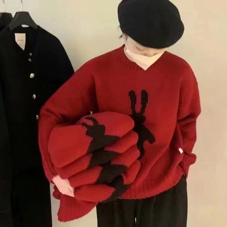 佳佳家  年款红毛衣