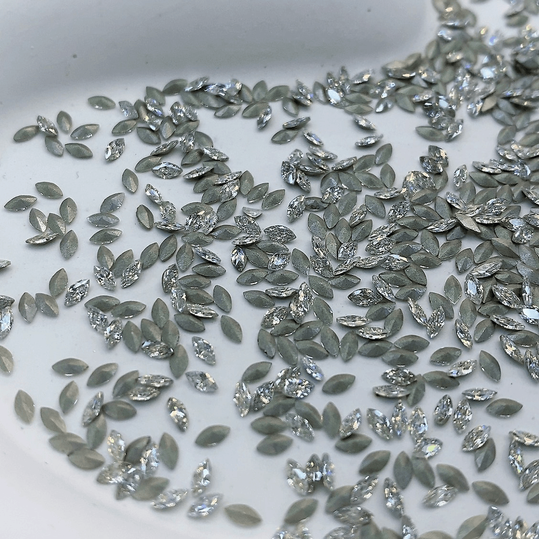 【透白小马眼锆石】约100颗超闪白色迷你锆石指甲钻美甲饰品钻
