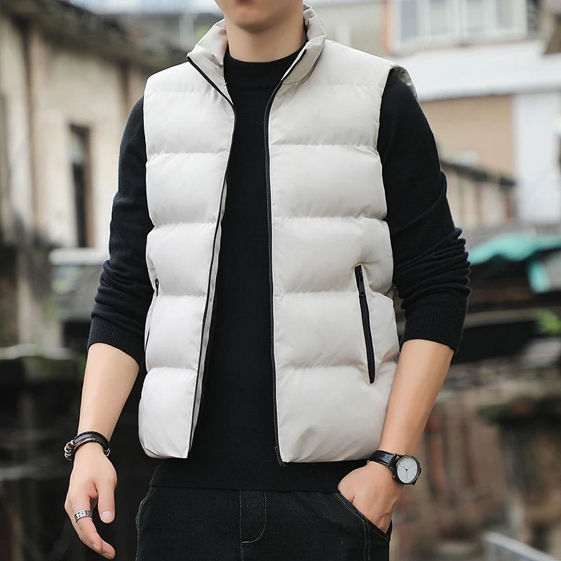 马甲男士秋冬季羽绒服潮流外穿背心加厚帅气男式坎肩外套