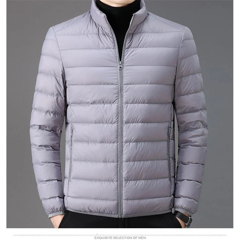 品牌捡漏清仓处理轻薄羽绒服中老年男大码短款薄