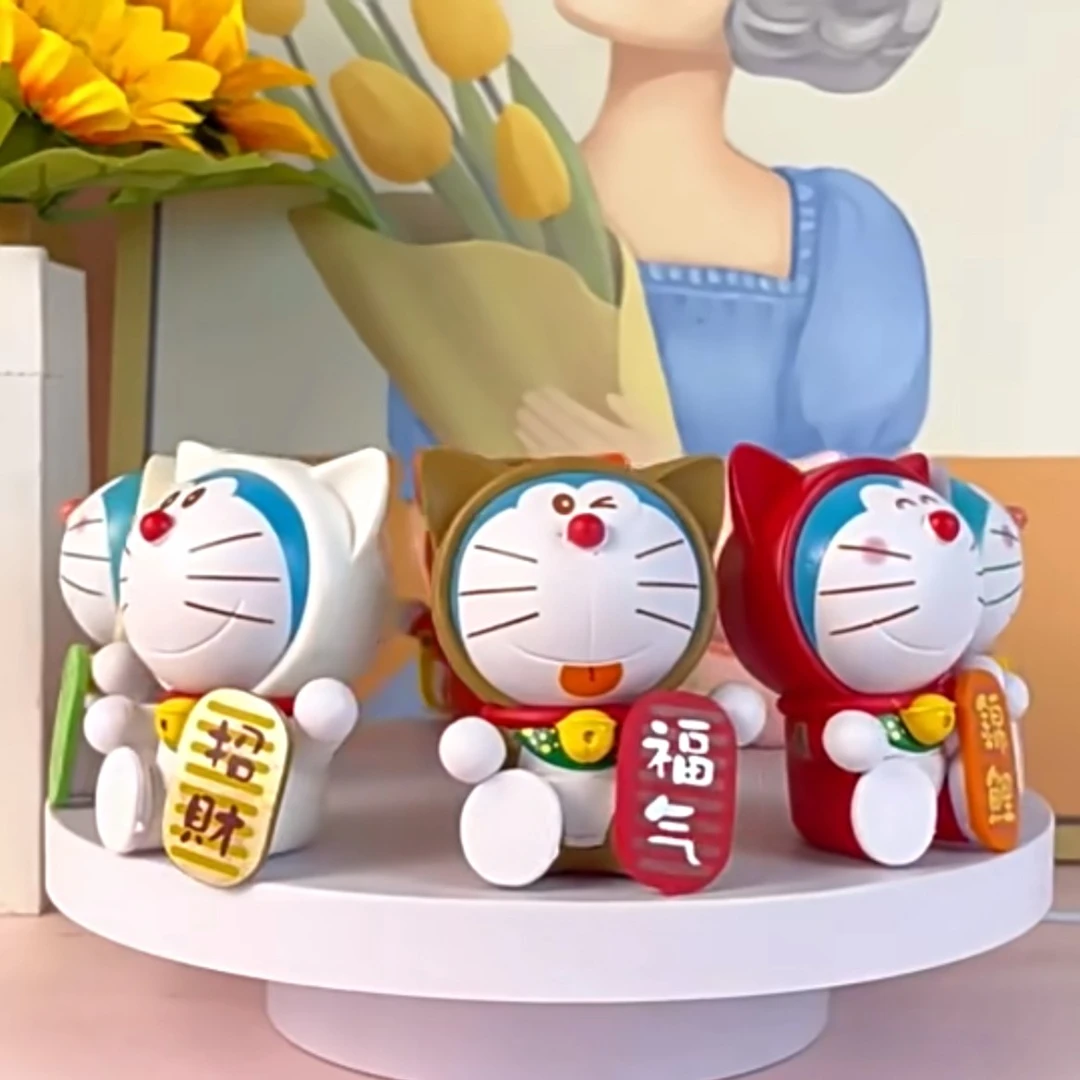 哆啦A梦福气满满盲盒潮玩多拉机器猫叮当招财好运
