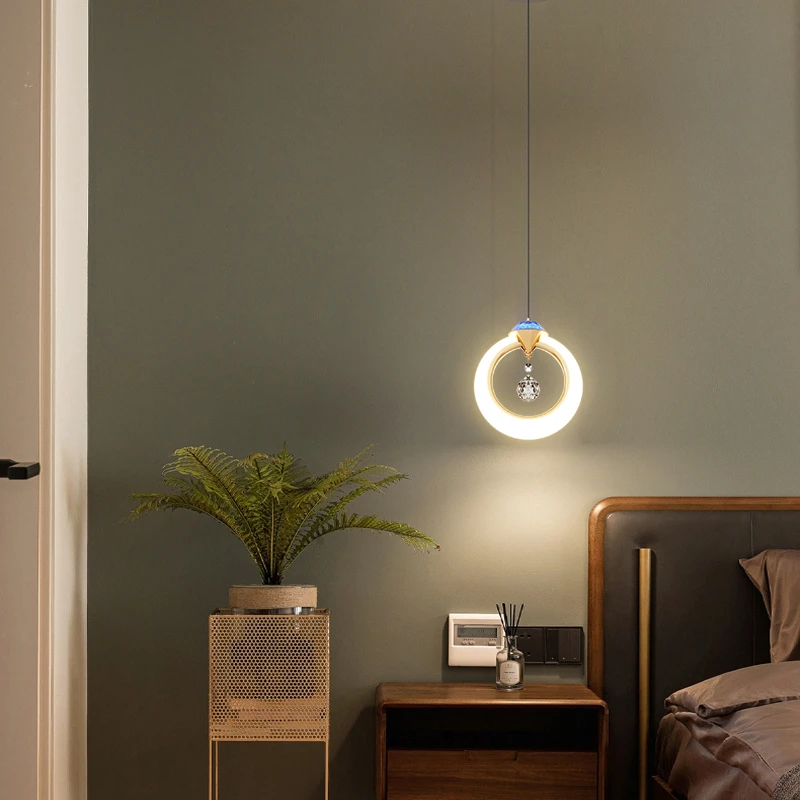 【新品福利】个性设计介指床头小吊灯吧台小吊北欧餐厅墙壁灯书房