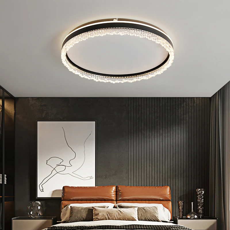 卧室灯轻奢高级感中山灯具2024年新款简约现代书房儿童房间吸顶灯