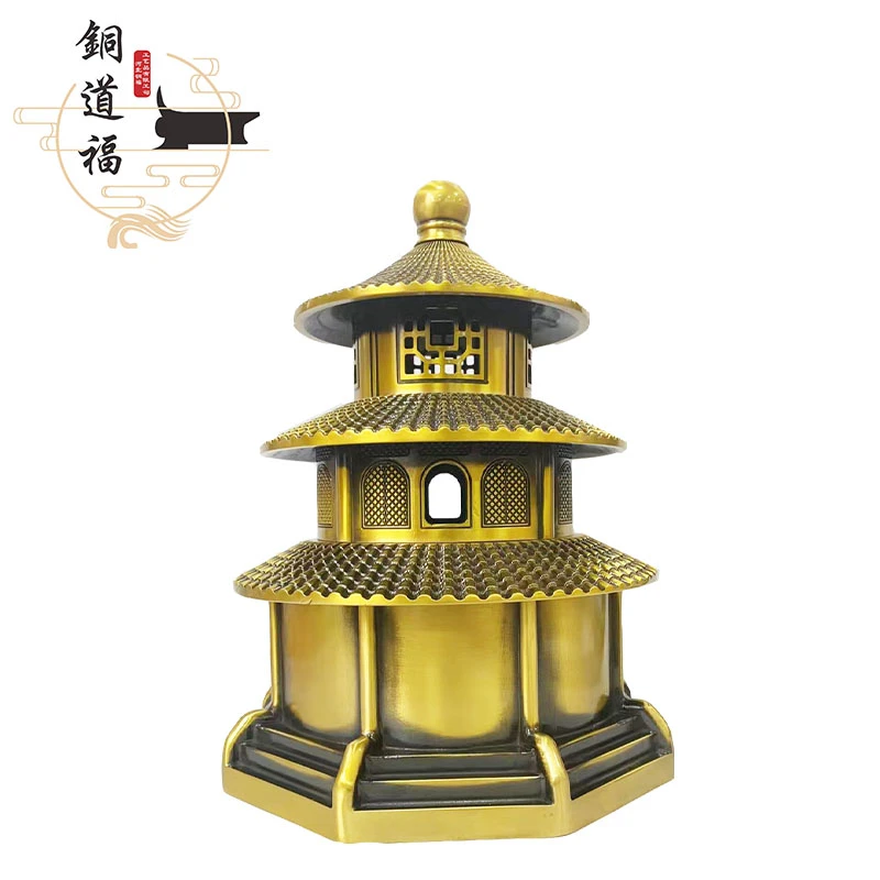 黄铜制作天坛香薰家居装饰摆件
