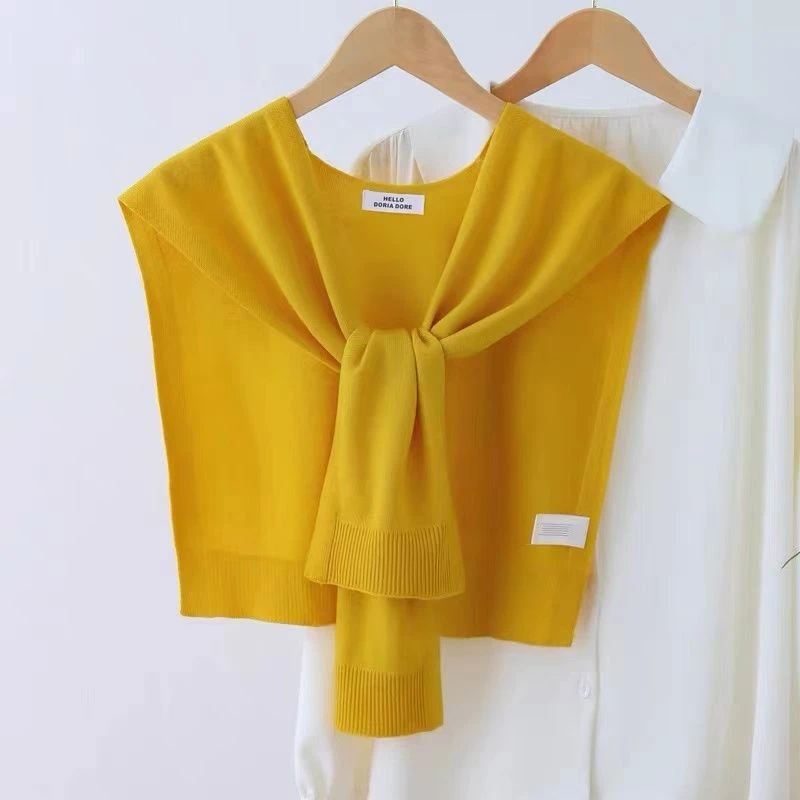 春秋搭肩小披肩外搭网红高端假领秋冬护颈椎保暖针织毛衣围巾女