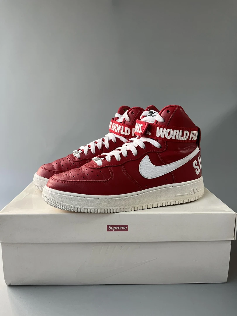 af1 supreme 白红 高邦 板鞋 41码原盒 95新