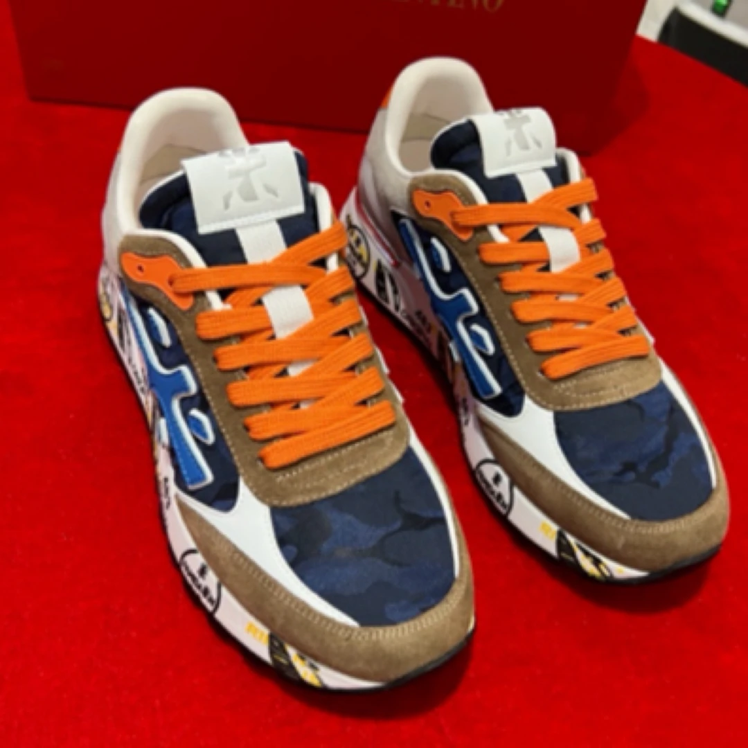 新品欧货高档斯丹sidan品牌男鞋2025新款百搭潮牌米字鞋透气休闲