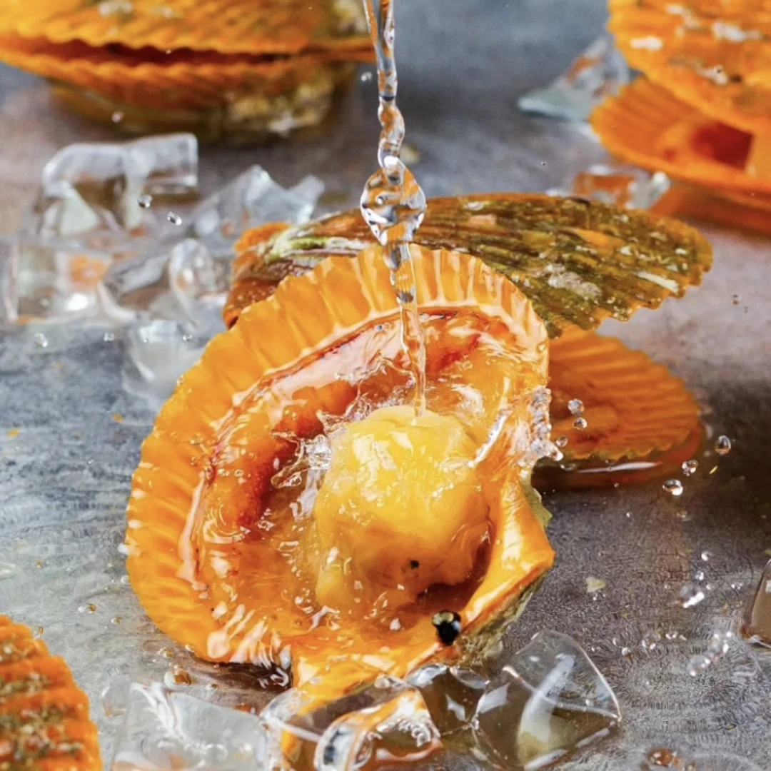 【三太子】福建东山岛本港黄金半壳扇贝10个/盒活开扇贝速冻海鲜