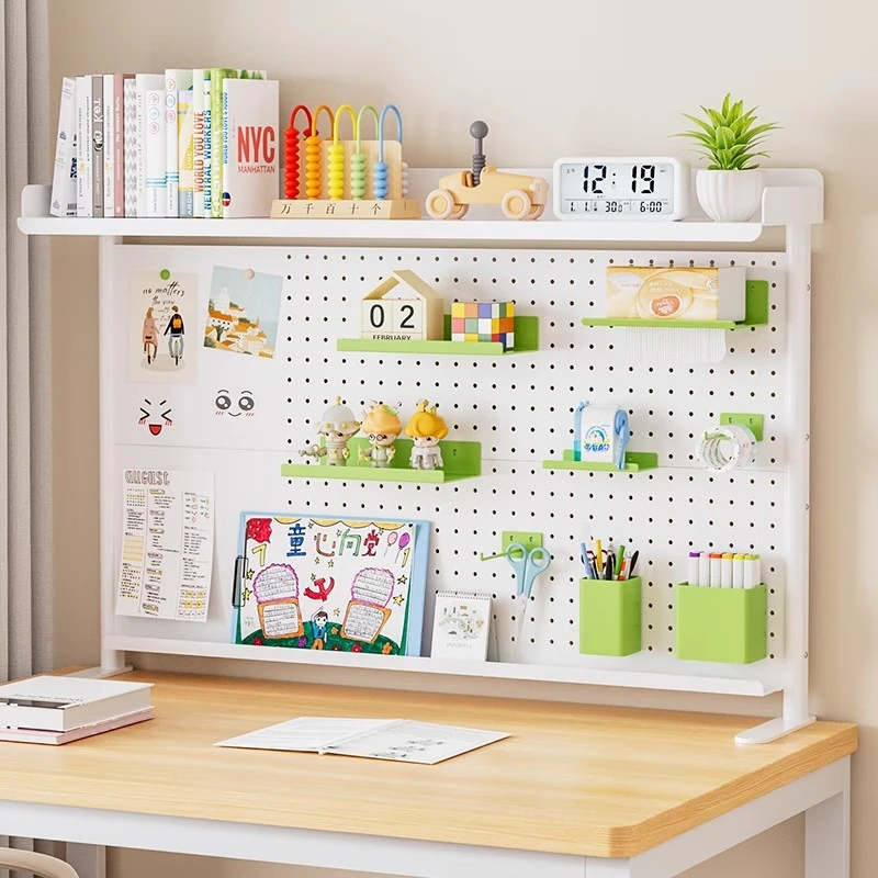 洞洞板书架网红学习书桌收纳架桌面置物架儿童桌面整理储物展示架