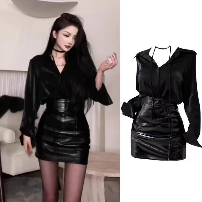 纯欲风辣妹高级感半身裙两件套轻熟女装春秋季御姐气质女神范套装