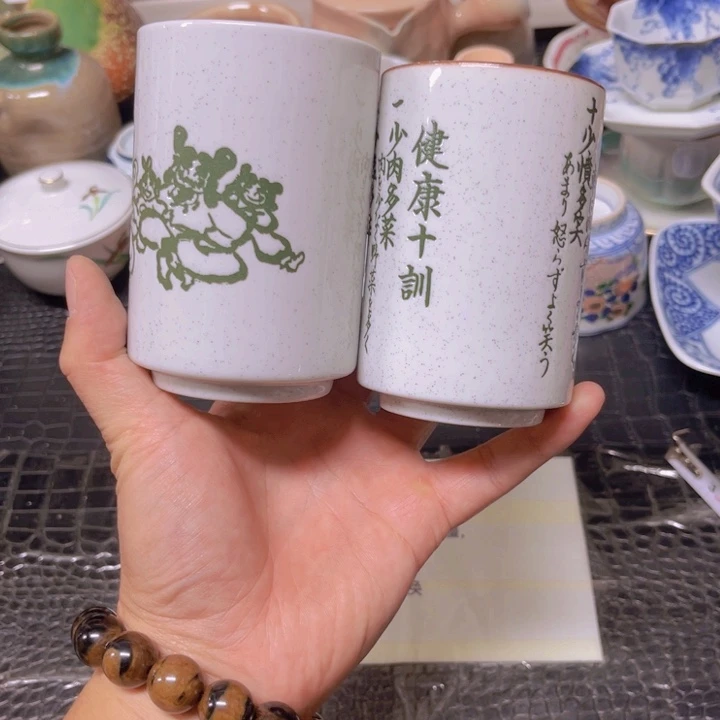 啾啾日瓷中古回流陶瓷工艺品