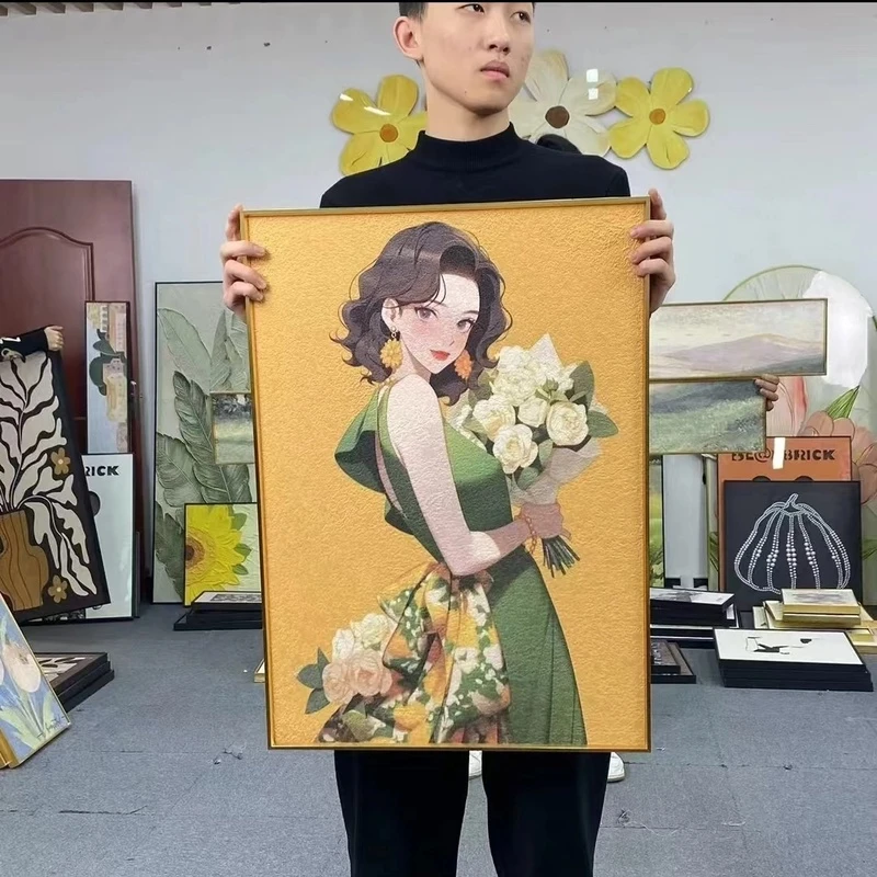 小众轻奢民宿装饰画个性人物客厅餐厅壁画现代北欧风卧室挂画4060