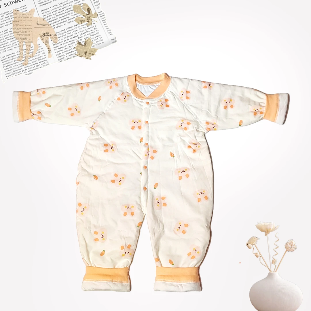 断码捡漏女宝连体衣40克薄棉秋季纯棉男宝长袖爬服卡通新生儿哈衣