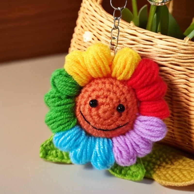 无指妈妈纯手工钩针编织书包挂件公仔玩偶钥匙扣小挂件彩色成品
