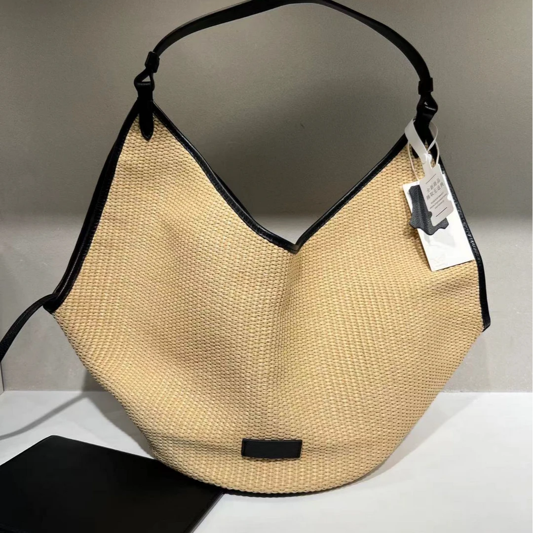 2024莎堡新款慵懒休闲风托特包腋下包时尚大容量小众夏季